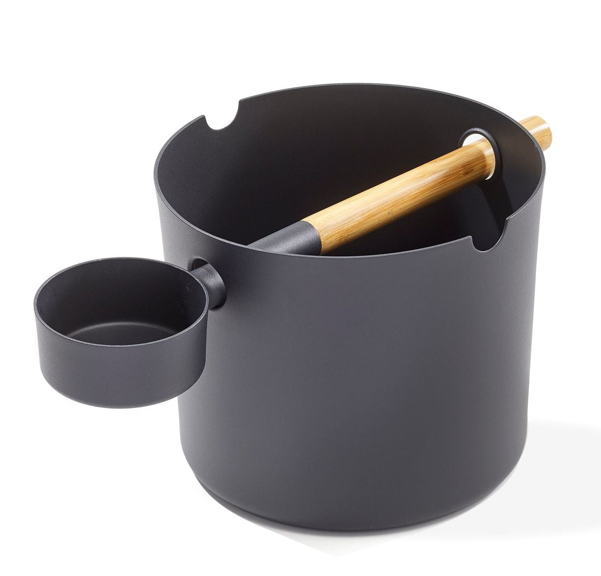 KOLO aluminium sauna emmer + lepel 1 - Zwart