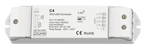 Sentiotec LED-controller CC 24V/33,6 Watt voor RBGW spots