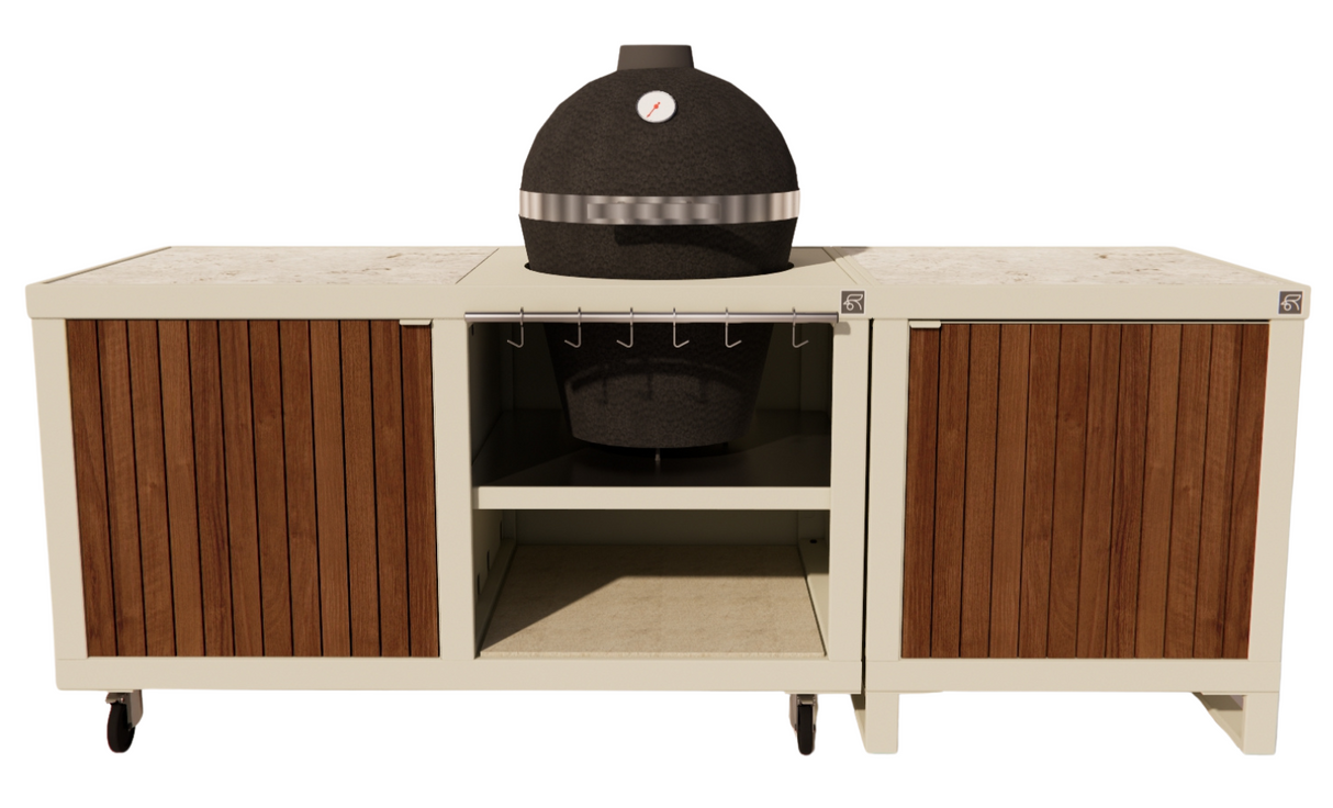 Roostr Rubix duo met kamado + single met deur - timeless taupe