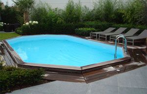 Gardipool Houten Zwembad OBLONG 3.90m x 6.20m, 1.20m hoog