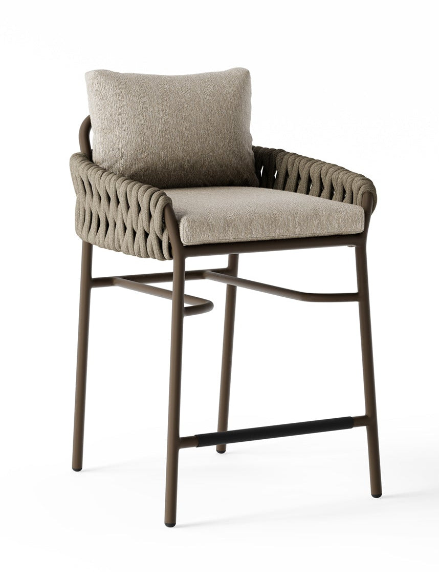 SUNS Fiavè low bar chair - Pebble desert bouclé
