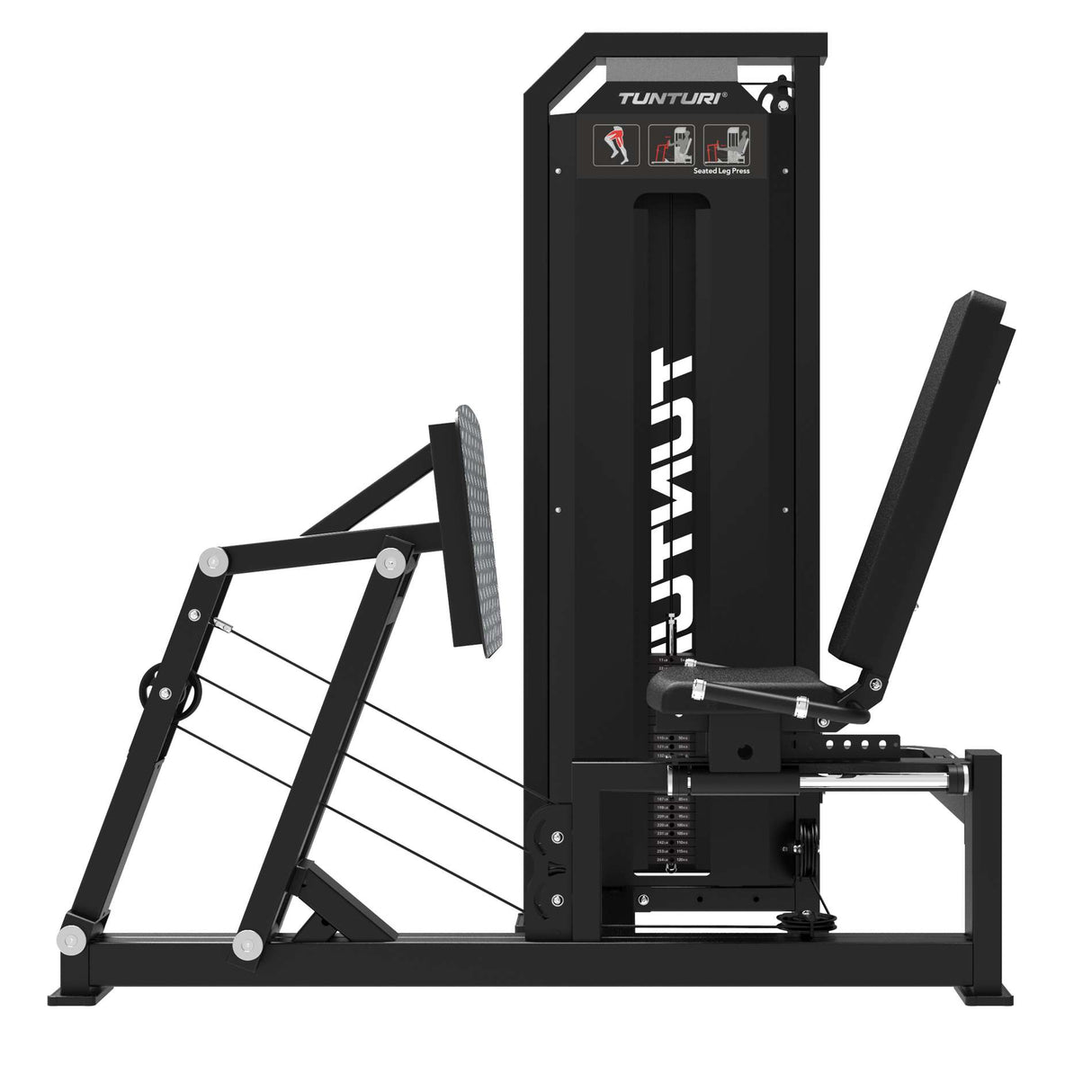 Tunturi Platinum Seated Leg Press Krachtstation Selectorized V-Series