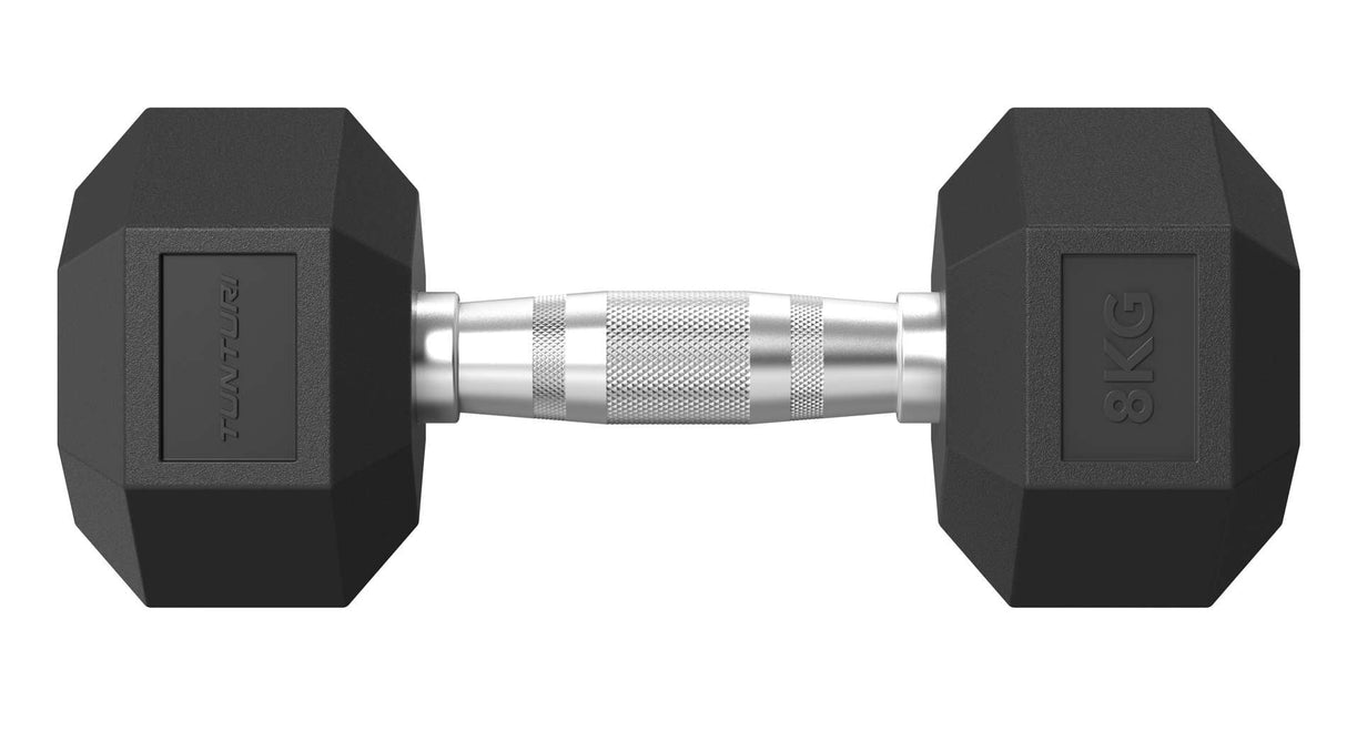 Tunturi Platinum Hex Rubber Dumbbell Set 1 - 10 kg