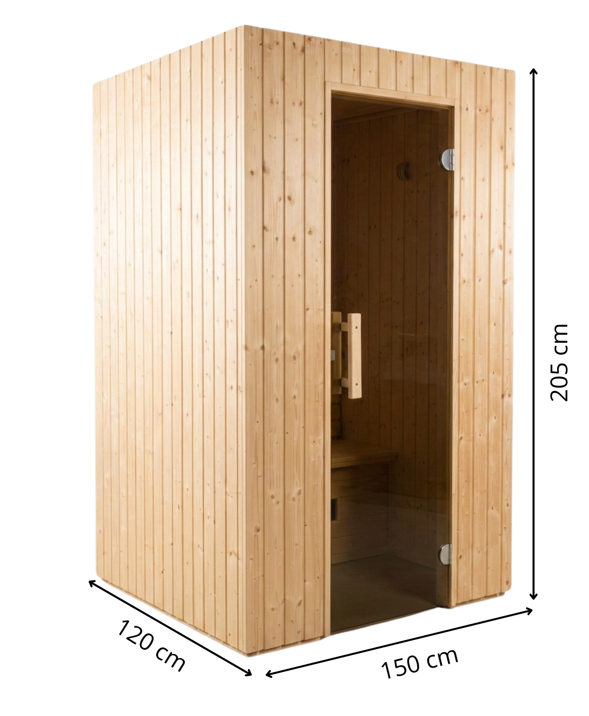2 Persoons Infraroodcabine 150 x 120 cm - Kortegolf