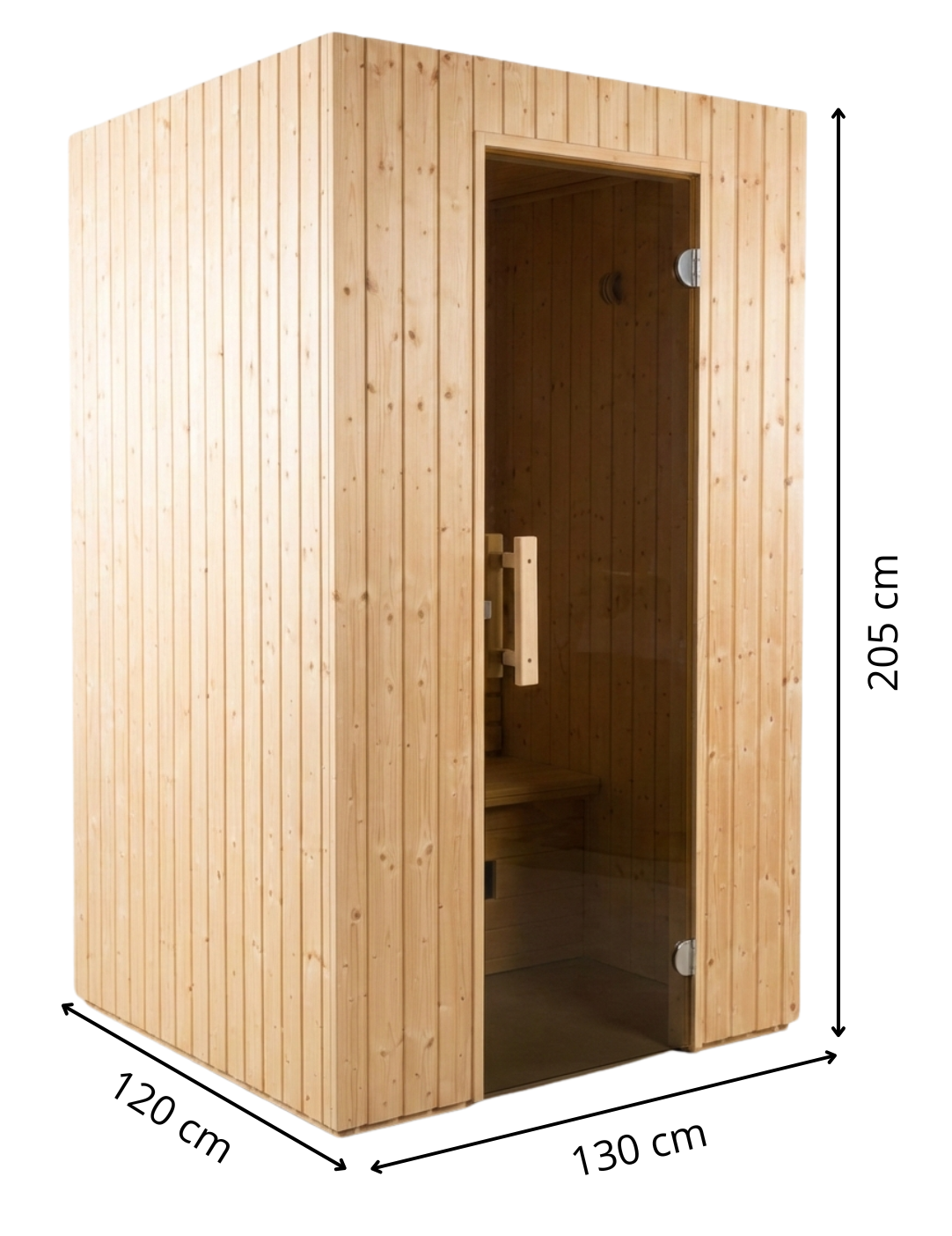 2 Persoons Infraroodcabine 130 x 120 cm - Kortegolf