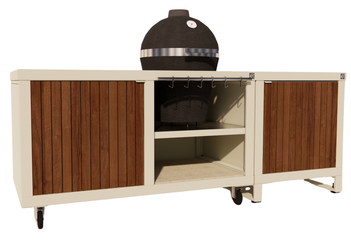 Roostr Rubix duo met kamado + single met deur - timeless taupe