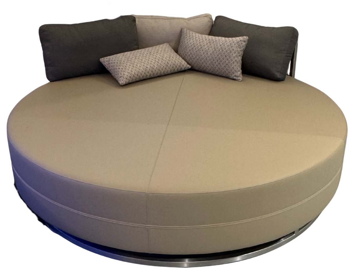 Rond Loungebed Taupe – Ø200 x 45 cm - demo