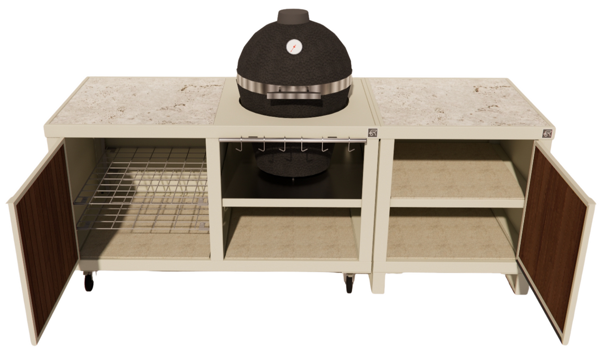 Roostr Rubix duo met kamado + single met deur - timeless taupe