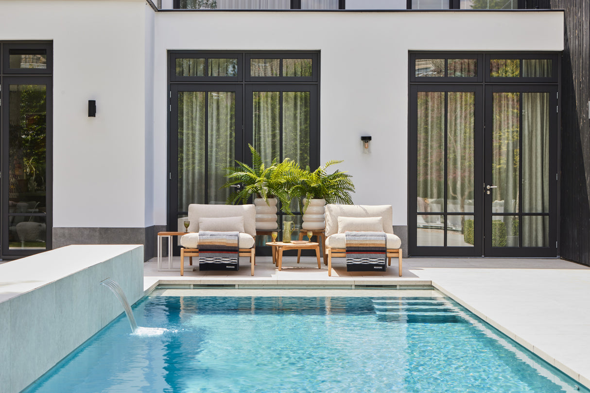 SUNS Termoli chaise longue zonder armleuningen - Natrual gravel