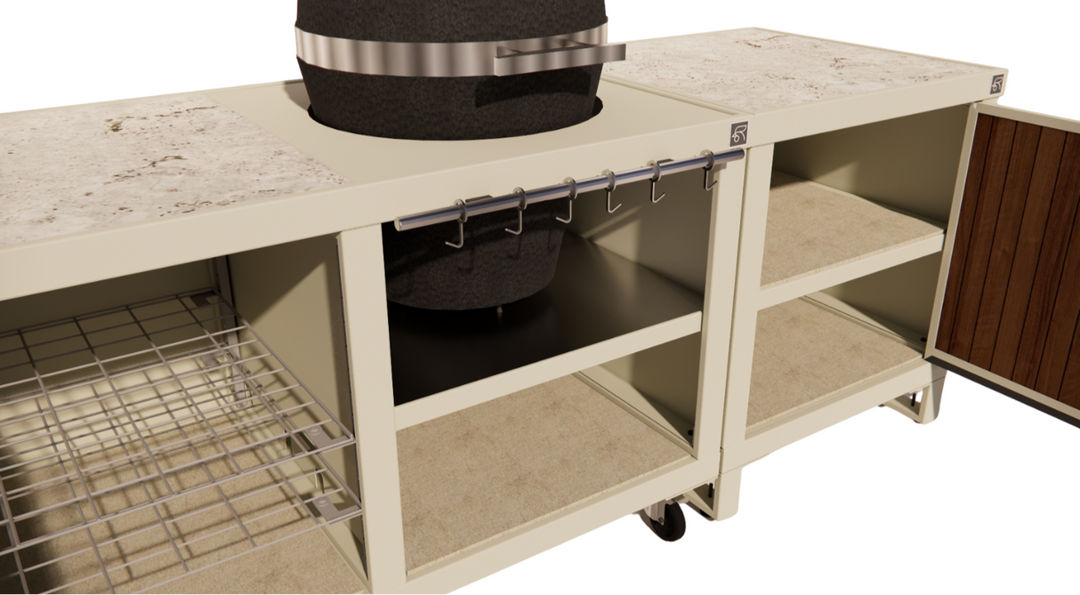 Roostr Rubix duo met kamado + single met deur - timeless taupe