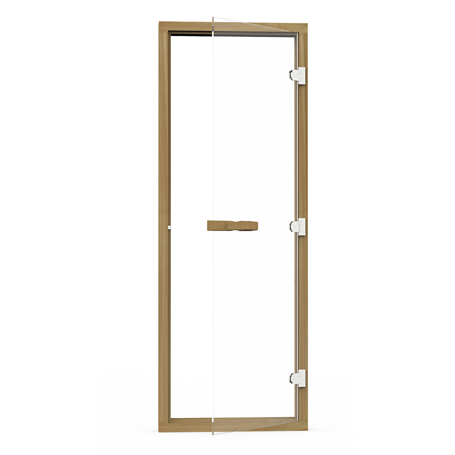 Omkeerbare saunadeur cedarhout 69 x 189 cm - helder glas