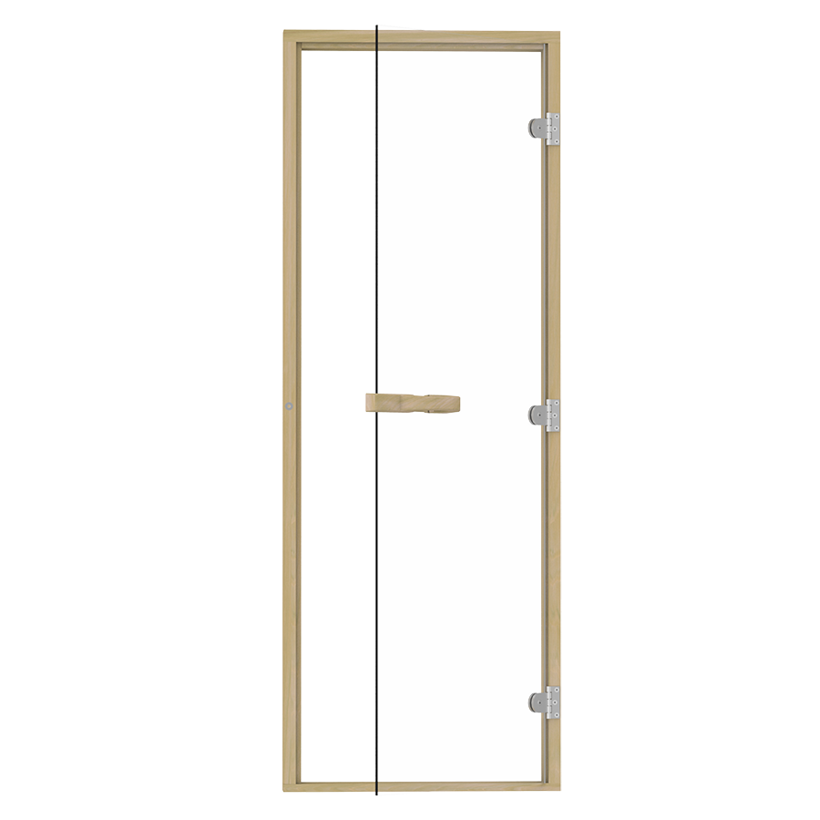 Omkeerbare saunadeur cedarhout 79 x 189 cm - helder glas