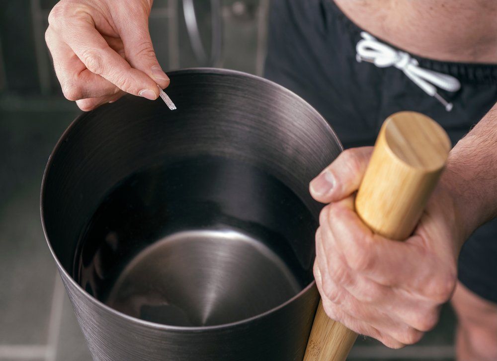 Rento aluminium sauna emmer (5 liter) met staafgreep - Brown/Black