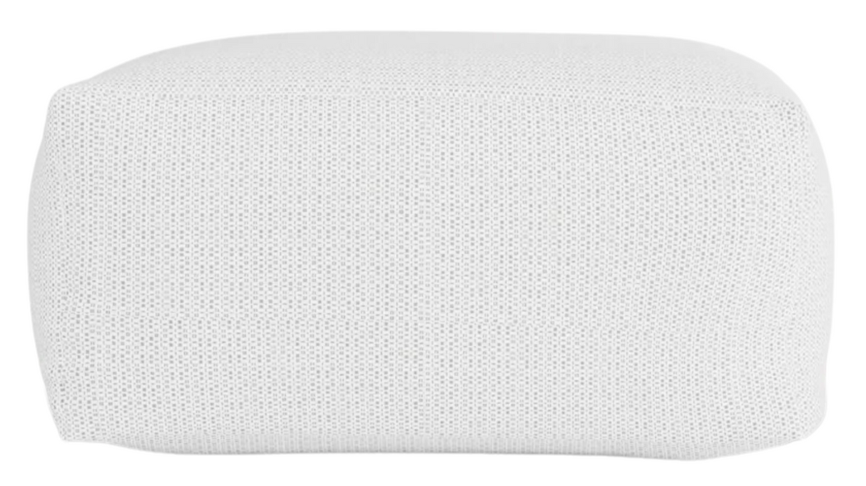 Laui Square Pouf - Boho White