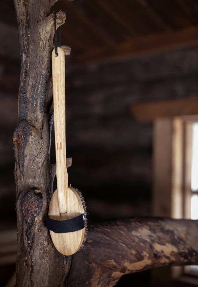 Rento bad borstel met afneembaar handvat - bamboe