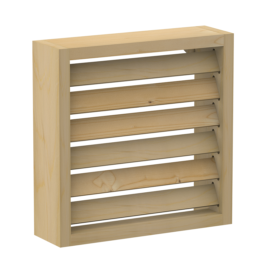 Houten vierkante lampscherm klein - Pine