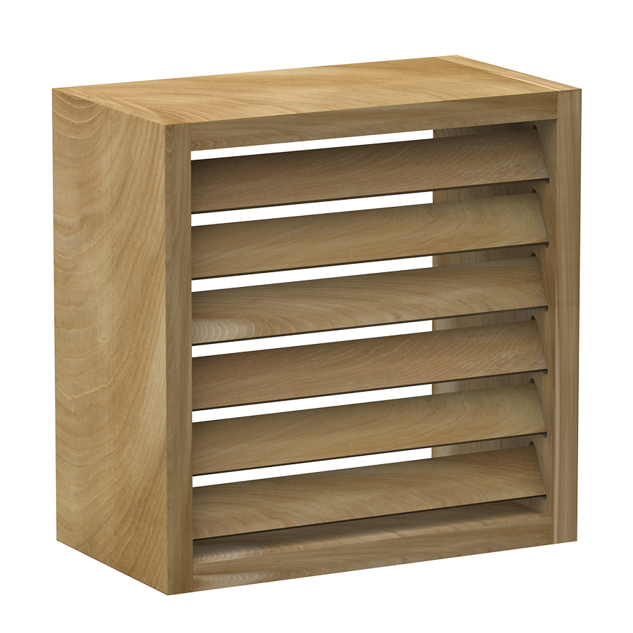 Houten vierkante lampscherm groot - Ceder