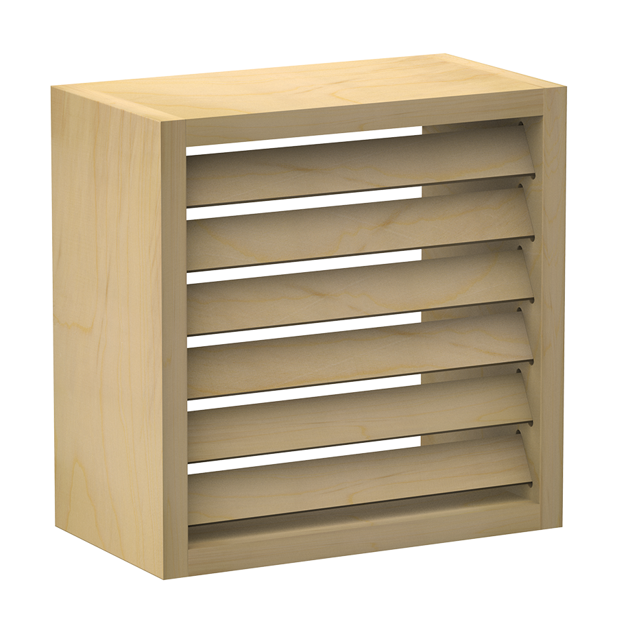 Houten vierkante lampscherm groot - Pine