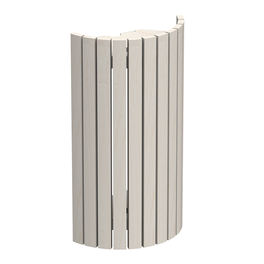 Houten lampscherm hoek/wand - Espen