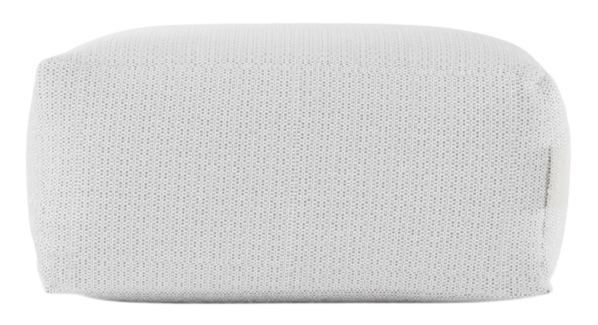 Laui Square Pouf - Boho White