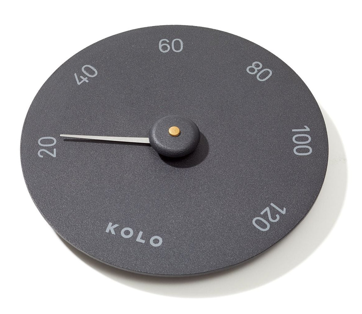 KOLO Mittari 1 aluminium sauna thermometer - zwart