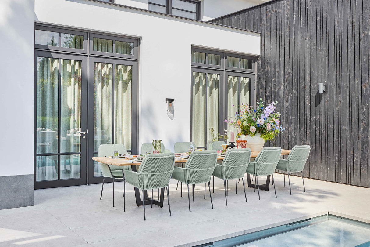 SUNS Palermo dinding table - Camel sand / Neolith Terrazzo light taupe