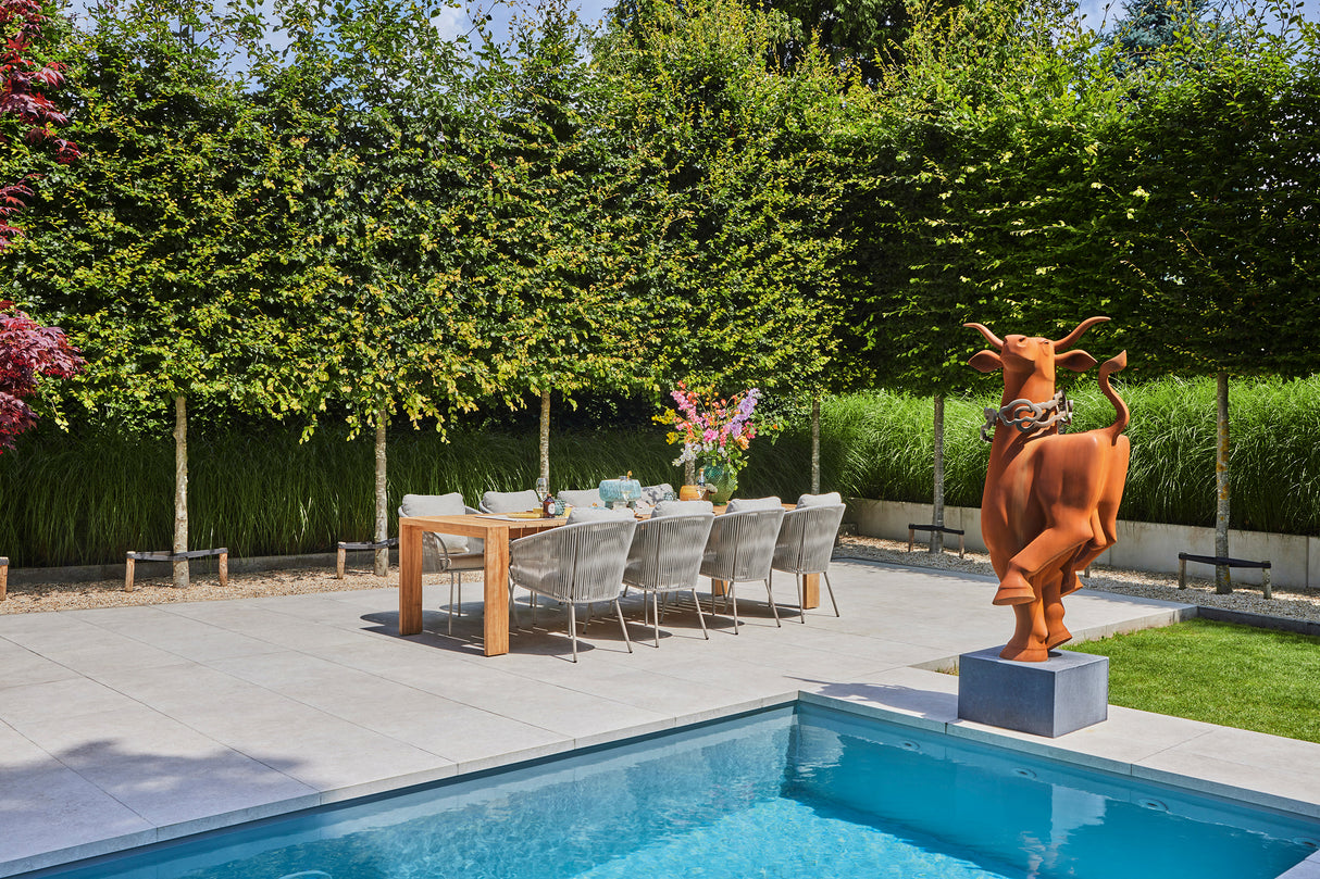 SUNS Dolce dining chair - Natural gravel / Camel sand