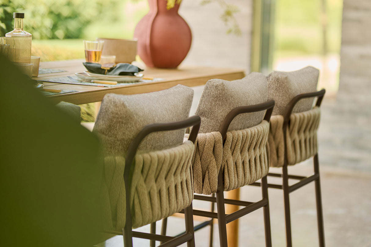 SUNS Fiavè low bar chair - Pebble desert bouclé