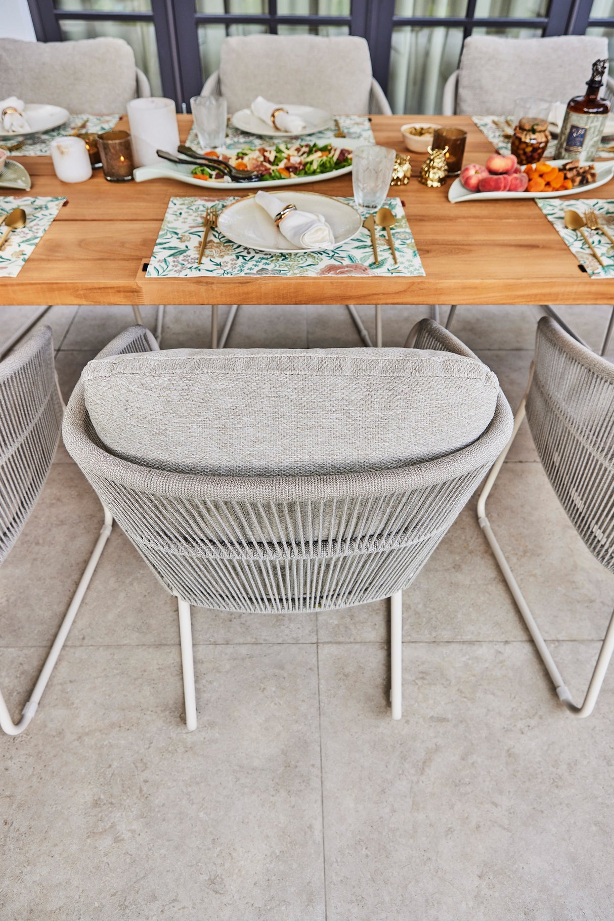 SUNS Noli dining chair - Natural gravel / Camel sand