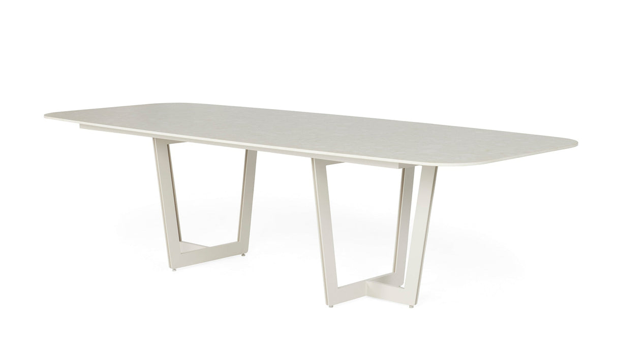 SUNS Palermo dinding table - Camel sand / Neolith Terrazzo light taupe