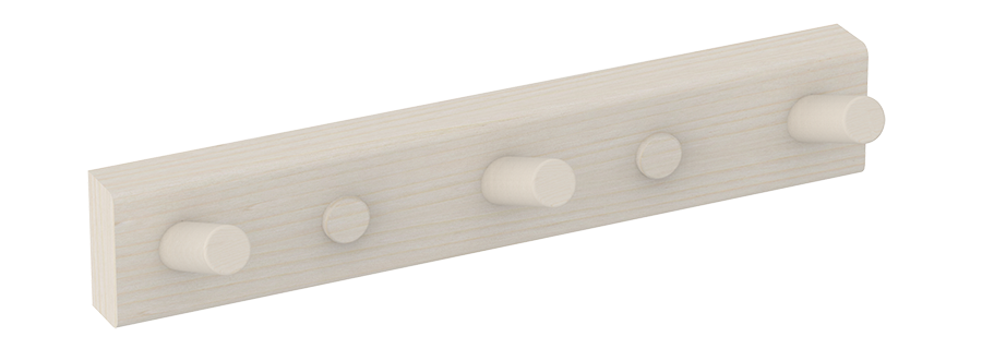 Houten sauna kapstok 3-haaks - Espen