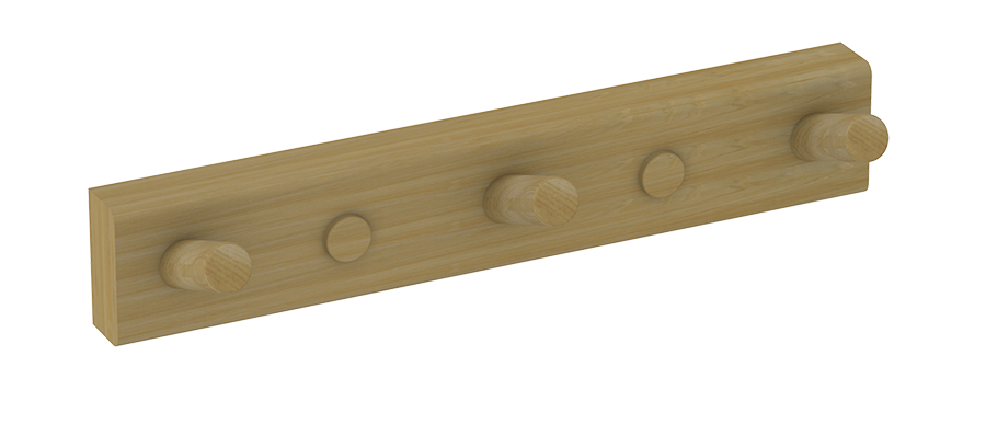 Houten sauna kapstok 3-haaks - Ceder