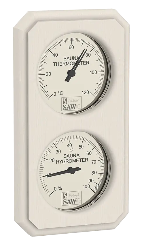 Verticaal rechthoekige sauna thermo-hygrometer - Espen