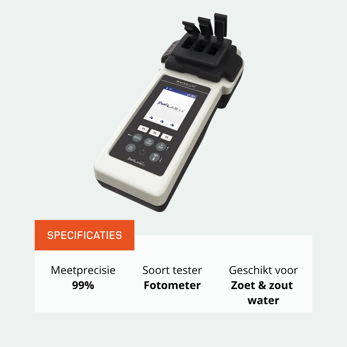 Pool Lab 2.0 digitale fotometer zwembad tester