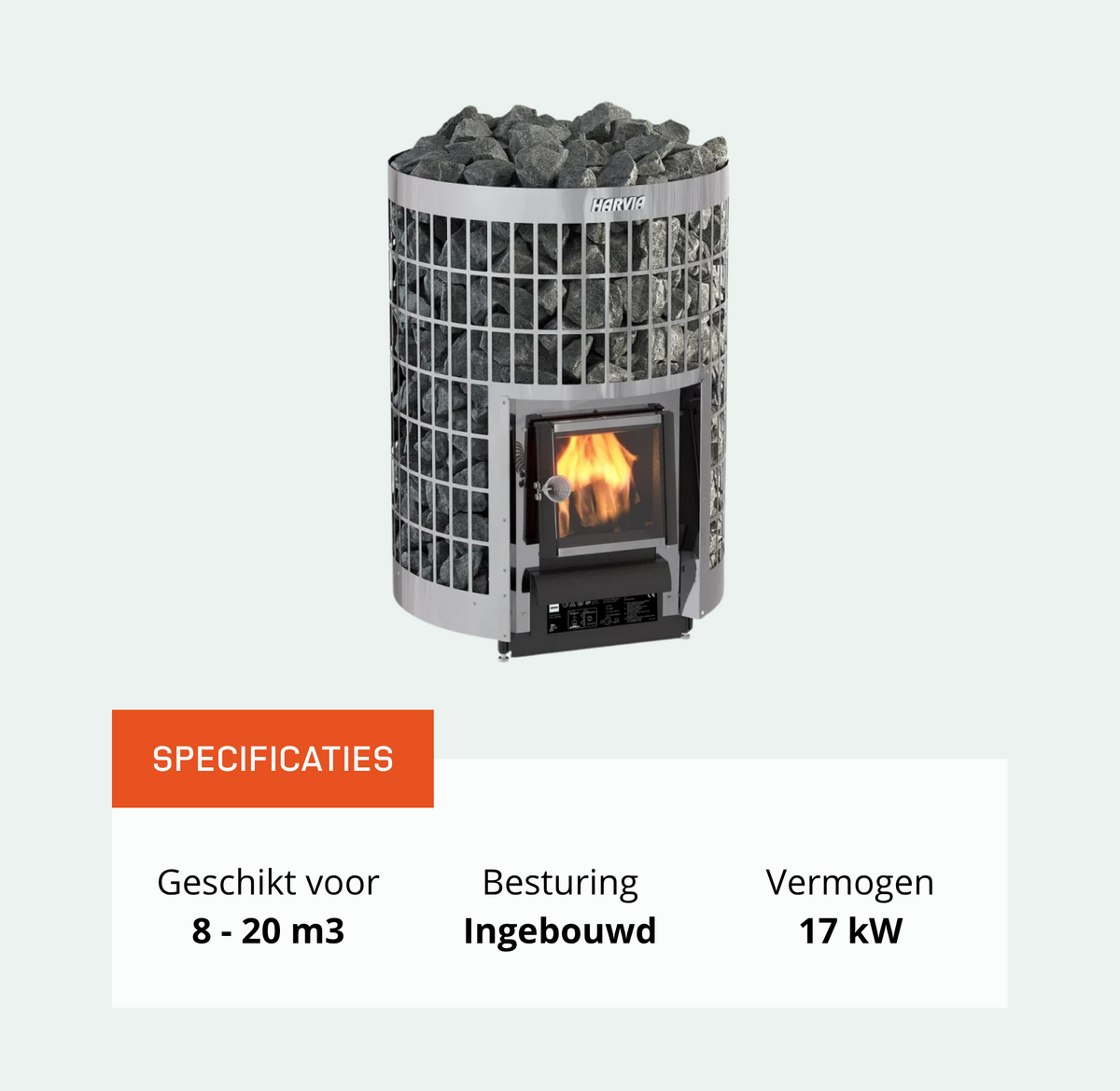 Harvia Cilindro 20 houtgestookte saunakachel