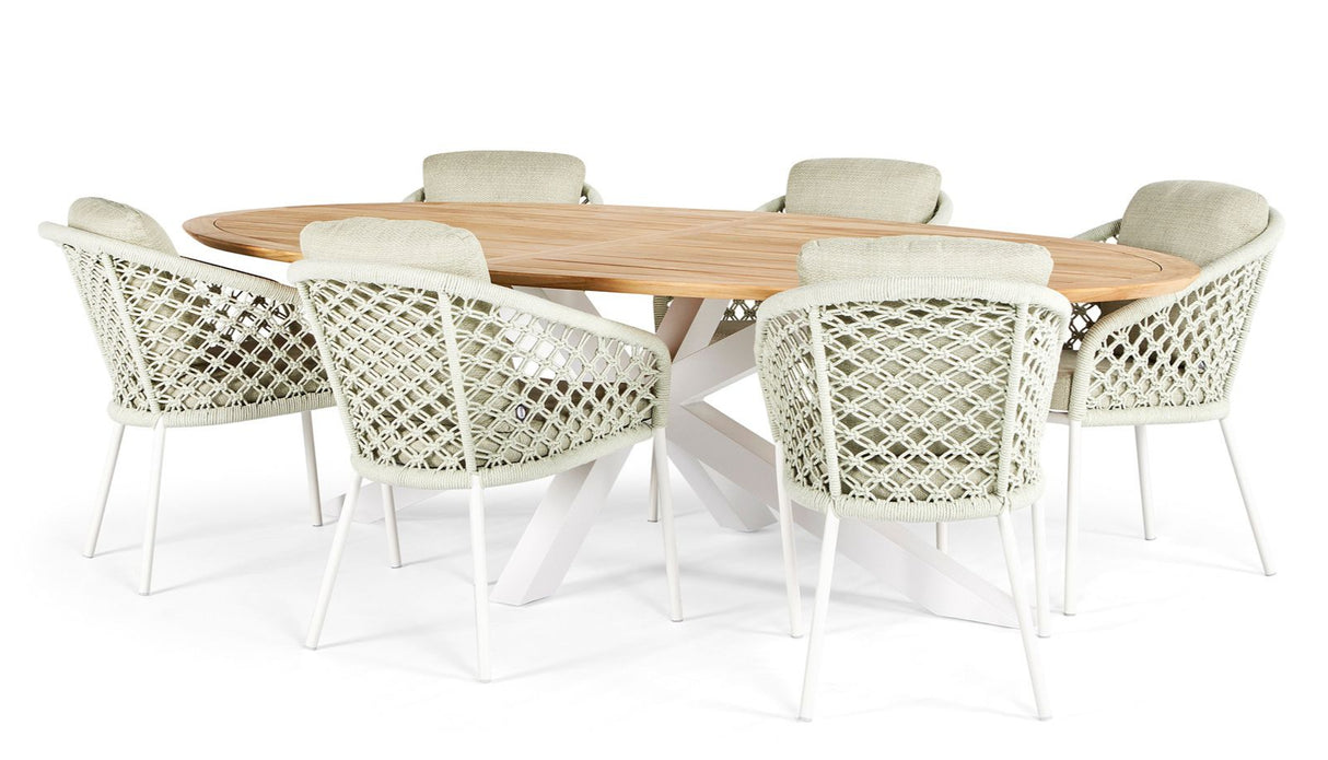 SUNS Dining set met Madre tafel en Dolce stoelen