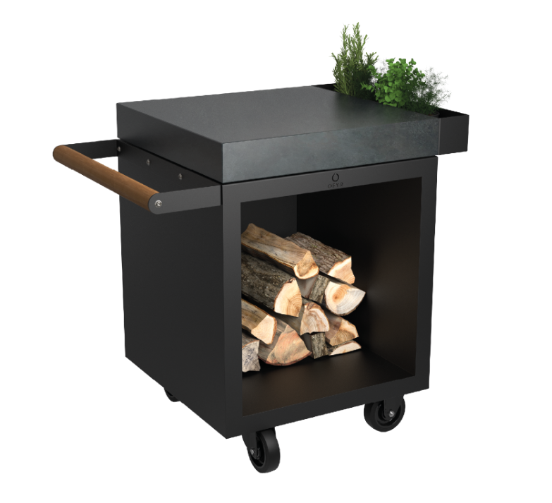 OFYR Mise en Place 65 PRO werktafel zwart - Donkergrijs keramiek