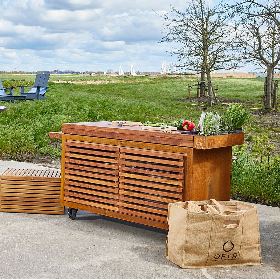 OFYR storage insert PRO met 2 deuren teakhout - Large