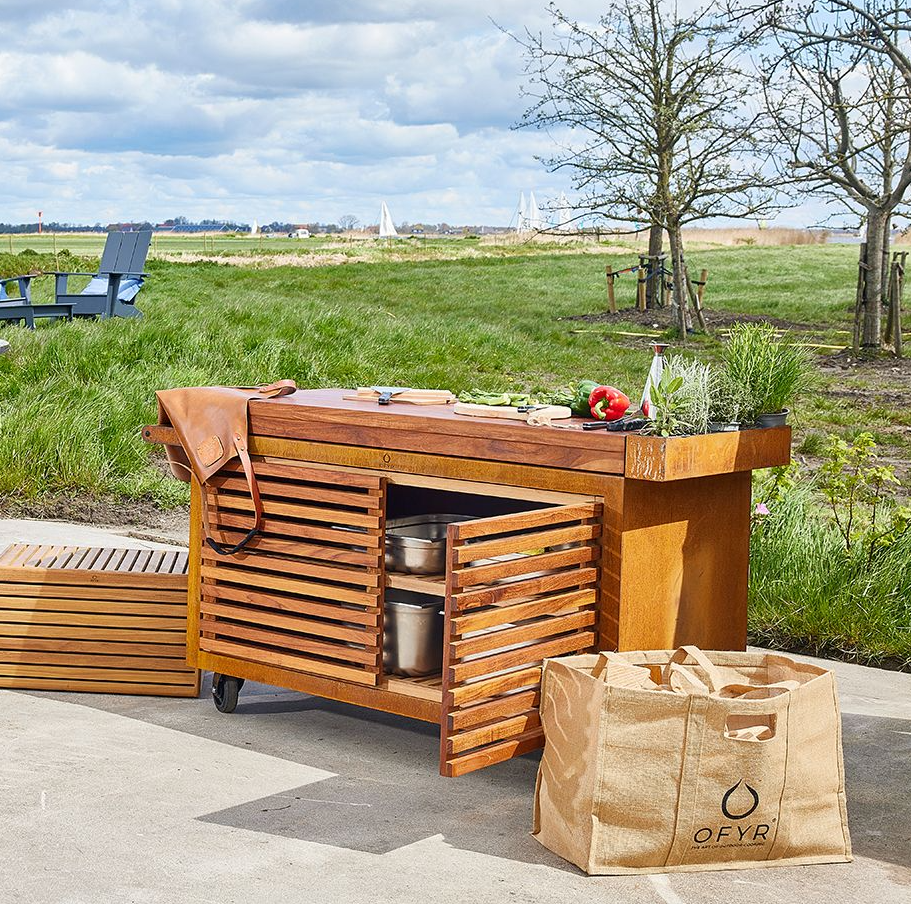 OFYR storage insert PRO met 2 deuren teakhout - Large