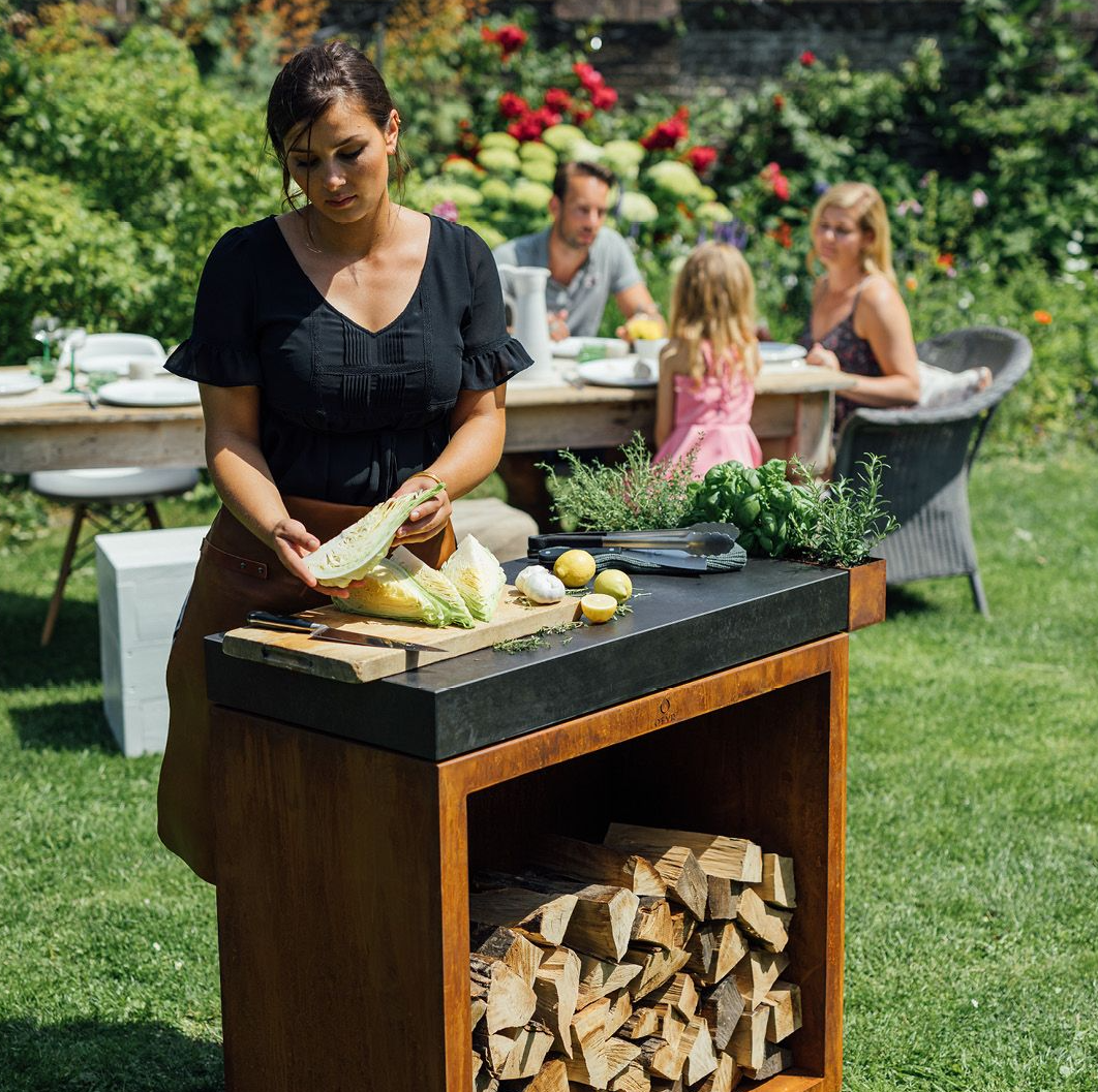 OFYR butcher block storage 90 corten - Donkergrijs keramiek