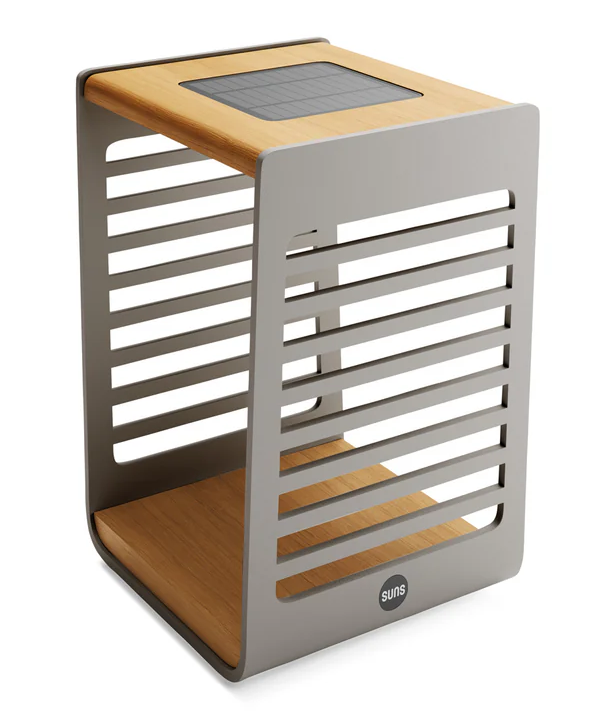 SUNS Eve S tuinlantaarn - teakhout/slate brown