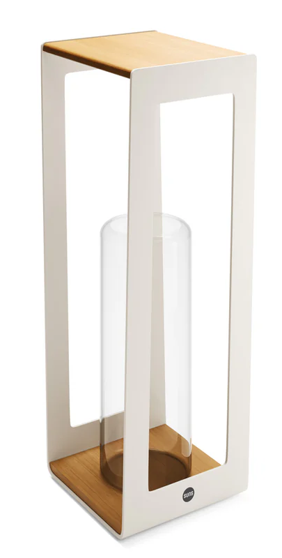 SUNS Zara L tuinlantaarn - teakhout/camel sand