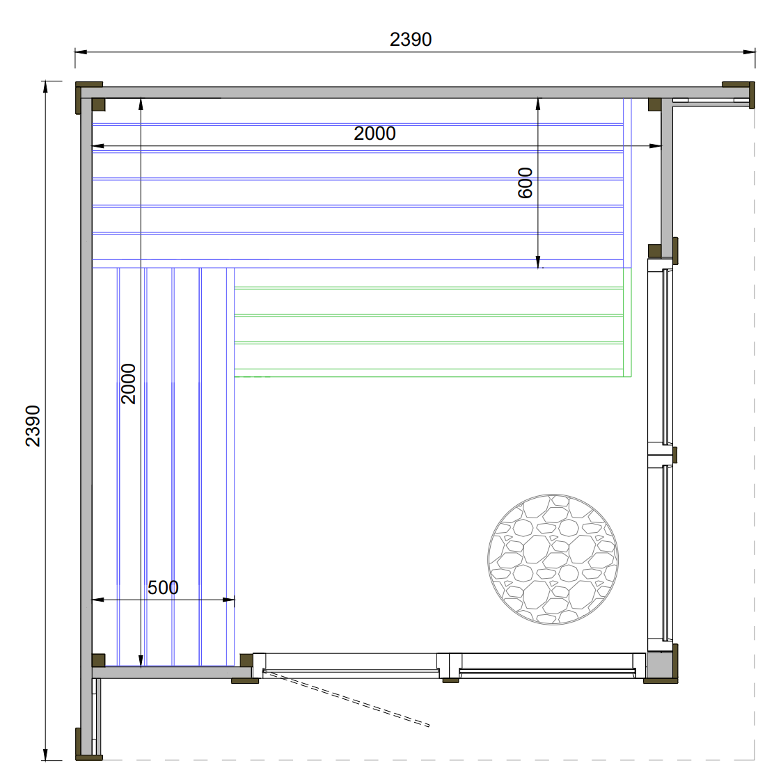 Patio S Thermowood buitensauna