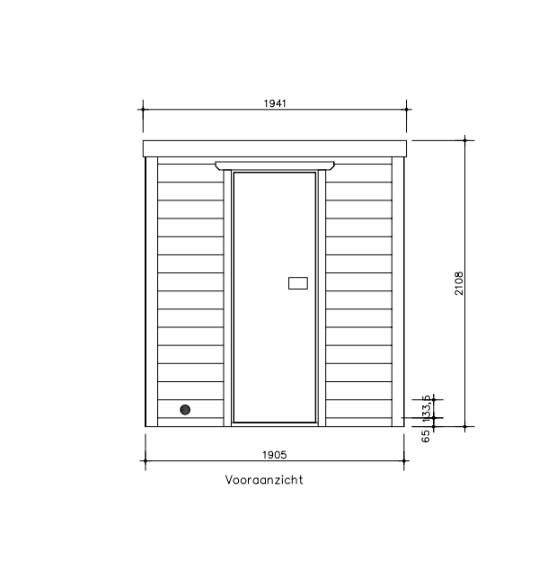 Massieve binnensauna 191 x 131 x 213 cm