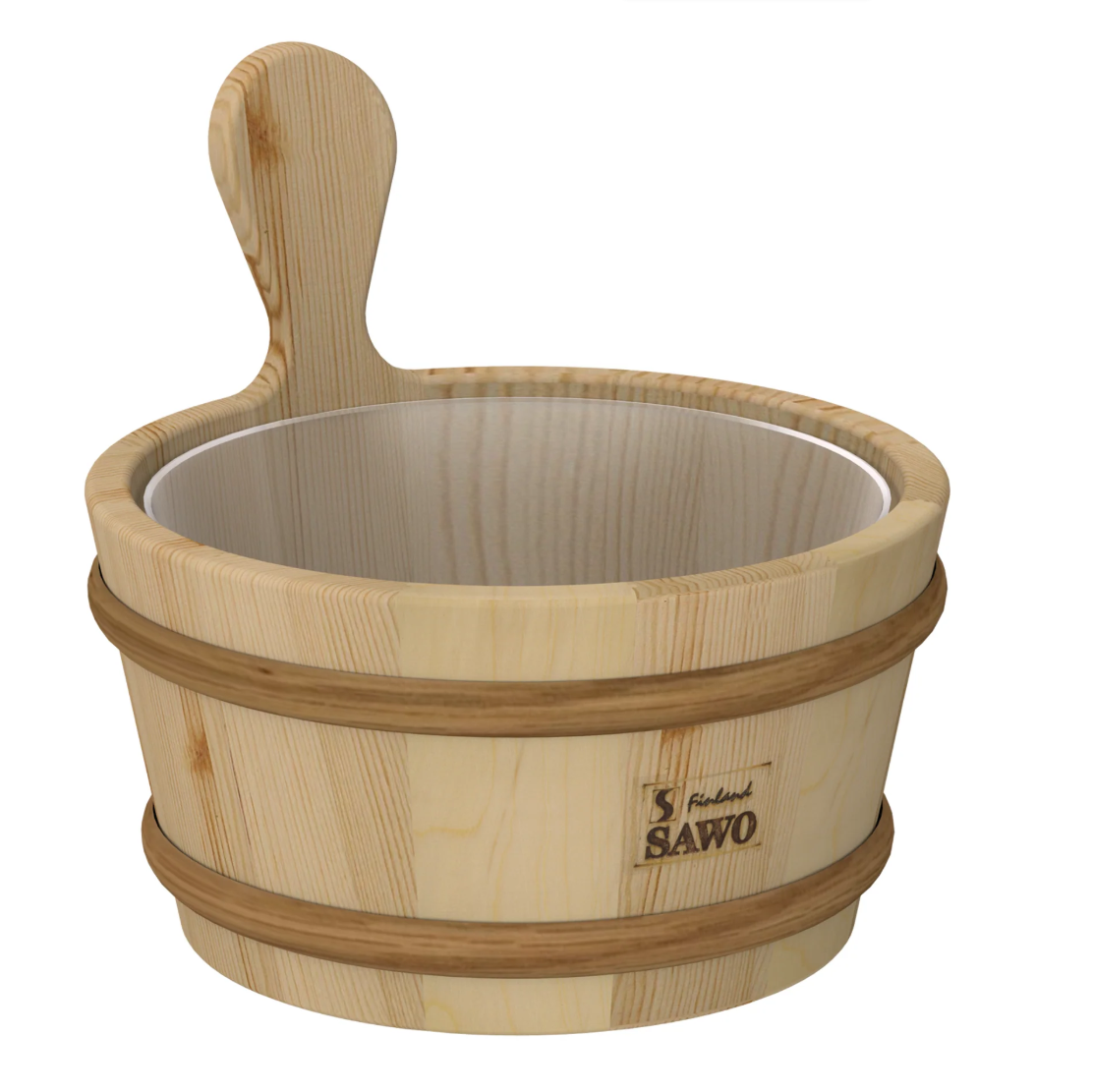 Houten sauna emmer (4 liter) met kunststof binnenemmer - Pine