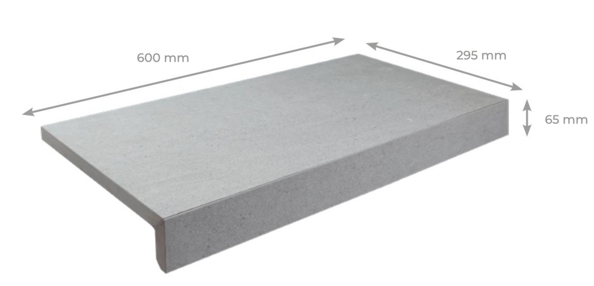 Scandi Roc Firenze randstenen set 1000 x 500 cm (rechthoek) - Nordic silver grey