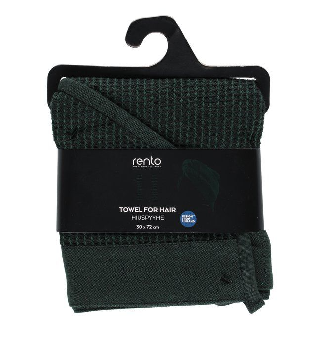 Rento Kenno haarhanddoek 30 x 72 cm - donkergroen