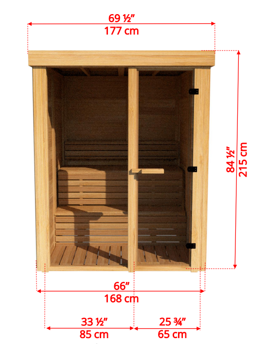 Pure Cube Indoor Sauna 173 x 173 cm