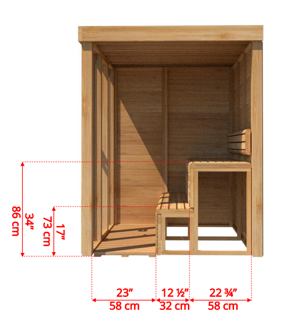 Pure Cube Indoor Sauna 173 x 173 cm