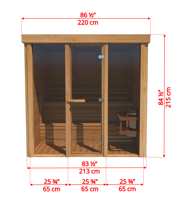 Pure Cube Indoor Sauna 173 x 215 cm